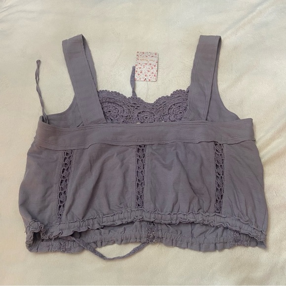 New! Free People Sweet Nothing Crop Tank frosted lilac Medium 1125 - Picture 6 of 8